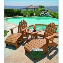 Eagle One Recycled Plastic Adirondack Chair, Foot Stool And Lexington End Table - Green