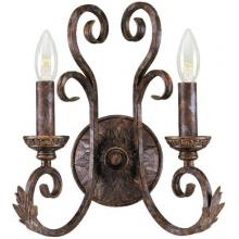 World Imports Medici Collection Wall Sconce Dual Light Fixture In Oxide Bronze Finish - 2 Bulbs - 81082-58