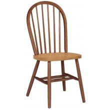 International Concepts Dining Essentials Windsor 37 Inch High Spindleback Chair - Plain Legs - Cinnamon/Espresso - C58-212