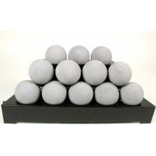 Rasmussen 30 Inch Light Grey ALTERNA See-Thru Vent Free Propane Gas FireBalls With Black Chassis And Manual Safety Pilot