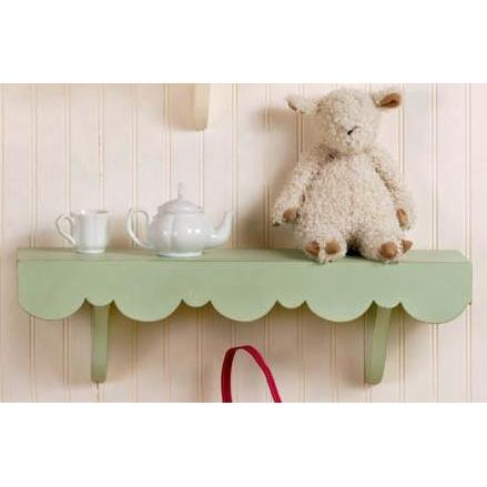 New Arrivals Scalloped Cottage Wall Shelf - Green