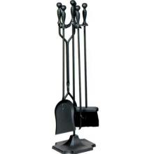 UniFlame 5 Piece Triple-Plated Black Fireset With Ball Handles