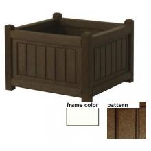 Eagle One Recycled Plastic 17 Inch Nantucket Planter Box New England Pattern - White