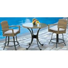 Alfresco Home Mackinac 36 Inch Round Wicker Dining Set