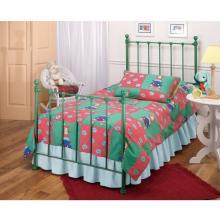 Hillsdale Molly Green Metal Bed Set With Frame - Twin - 1089BTWR