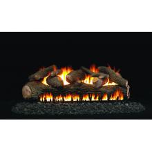 Peterson Gas Logs 48 Inch Mammoth Pine See-Thru Vented Natural Gas Log Set With EPIC Burner And Basic On/Off Remote