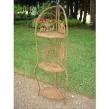 International Caravan 3 Tier Folding Corner Shelf Rust - XF54396-Rust