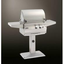 Fire Magic Gas Grills Aurora A430 Natural Gas Grill W/ One Infrared Burner On Patio Post