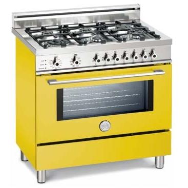 Bertazzoni Ranges 36 Inch Natural Gas 4.0 Cu. Ft. Dual Fuel Yellow Range X366PIRGI - Professional Series