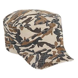 Otto Cap Camo Superior Garment Washed Cotton Twill Flexible Visor Military Style Cap - Camo Pattern 22