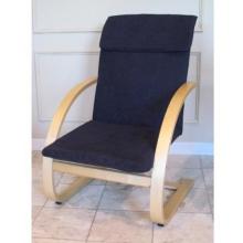 International Caravan Bentwood Rocking Chair With MicroFiber Cushion Black - QRB100-BK