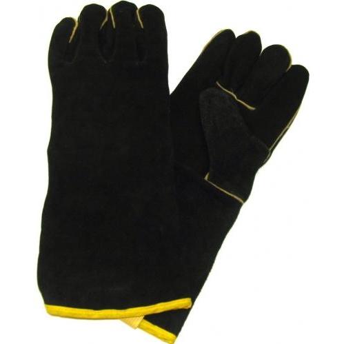 GrillPro 00528 - Black Leather BBQ Gloves