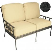 Windham Castings Provence Casual Back Loveseat Frame Only, Black