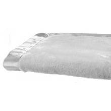 Terry Town Satin Trim Tahoe Micro Fleece Baby Blanket - White