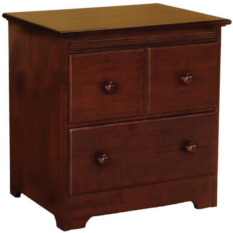 Atlantic Furniture Windsor 2 Drawer Night Stand Antique Walnut - 69204