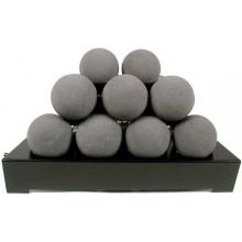 Rasmussen 20 Inch Dark Grey ALTERNA Vent Free Natural Gas FireBalls With Black Chassis And Variable Flame Remote