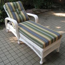 North Cape Montego Single Adjustable Resin Wicker Chaise Lounge - White