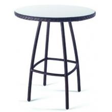Domus Ventures Dawn Resin Wicker Round Bar Table With 36 Inch Glass Top - 670362