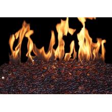 Peterson Fyre Gems 24 Inch Deep Amber Vented Natural Gas Fire Gem Set With G45 Glass Burner - Match Light
