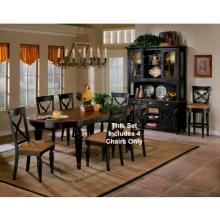 Hillsdale Northern Heights 5-piece Dining Set - Cherry/black - 4439dtbc