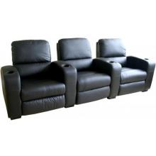 Tremain Leather Home Theater Recliner Set Of Three InBlack