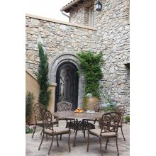 Darlee Florence Cast Aluminum Outdoor Patio Dining Set - 59 Inch Round - Mocha