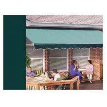 Sunsetter Pro Motorized Awning (10 Ft / Solid Evergreen) With Traditional Laminated Fabric With Left Mounted Moter And Wall Bracket