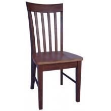 International Concepts Dining Essentials Milano Slat Back Chair (2 Pieces) - Cinnamon/Espresso - C58-1P