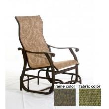 Sterling Aluminum High Back Sling Glider With River Rock Frame And B0808 Fabric