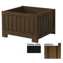 Eagle One Recycled Plastic 17 Inch Catalina Planter Box New England Pattern - Black