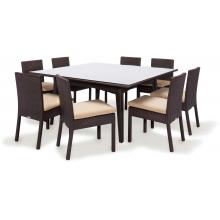 Caluco Maxime Wicker 64 Inch Dining Set
