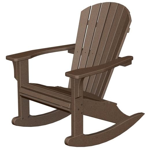 Poly-Wood Recycled Plastic Wood Seashell Adirondack Rocking Chair Poly-Wood Recycled Plastic Wood Seashell Adirondack Rocking Chair