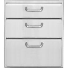 Kingston Raised Series Wide Triple Access Drawer Front View