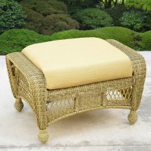 North Cape Montego Wicker Ottoman - Sea Grass