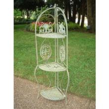 International Caravan 3 Tier Folding Corner Shelf Sage - XF54396-Sage