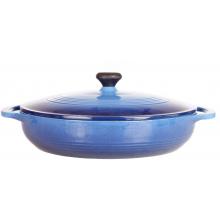 Lodge Pots 3 Quart Caribbean Cast Iron Enamel Casserole Pot, Gradated Blue - EC3CC33
