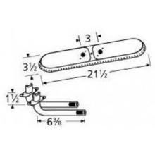 Stainless Steel Oval Twin, Centered, 3 Inch Offset Burner 12102-76402