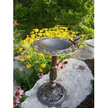 Oakland Living Tea Rose Bird Bath - Antique Bronze