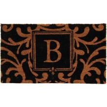 Evergreen Classic Block Monogram Coir Door Mat - Letter B