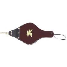 UniFlame 15 Inch Dark Stained Hand Carved Bellow With Medallion