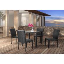 Zuo Modern Cavendish Table With 4 Arica Bar Chairs