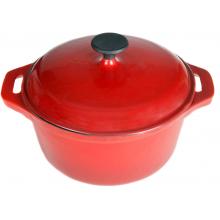 Cajun Cookware Dutch Ovens 5 Quart Enamel Cast Iron Dutch Oven - Red/Black