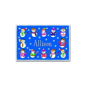 Olive Kids Personalized Laminate Placemat - Snowman