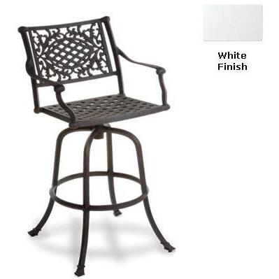Meadow Decor Amazon Cast Aluminum Barstool - White Finish Meadow Decor Amazon Cast Aluminum Barstool - White Finish