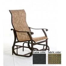 Sterling Aluminum High Back Sling Glider With Night Sky Frame And B5026 Fabric