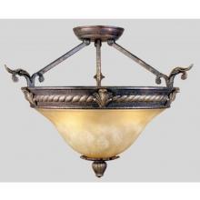 World Imports Mystic Rhythm Collection Ceiling Mount Globe Fixture In Cracked Bronze With Silver Finish - 3 Bulbs - 8425-24