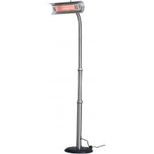 Fire Sense 1500 Watt Stainless Steel Electric Infrared Patio Heater With Telescoping Offset Pole And PVC Cover