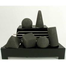 Rasmussen 20 Inch Black ALTERNA See-Thru Vent Free Propane Gas FireShapes With Black Chassis And Variable Flame Remote