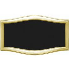 HouseMark Series Small Roundtangle Address Plaque - Black W/ Polished Brass