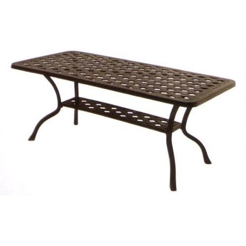 Darlee Series 30 Cast Aluminum Coffee Table - 21 Inch X 42 Inch Rectangular Darlee Series 30 Cast Aluminum Coffee Table - 21 Inch X 42 Inch Rectangular